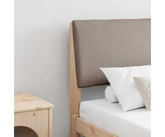 Apmušta lovos galvūgalis Taupe 200 cm Kietos pušies mediena