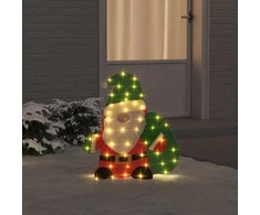 Apšviestas Kalėdų Senelis su 60 LED Šilta balta 70 x 62 cm