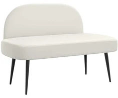 Aptrauktas suolelis su atlošu Balta 110 x 60 x 76 cm