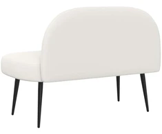 Aptrauktas suolelis su atlošu Balta 110 x 60 x 76 cm
