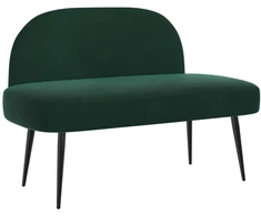 Aptrauktas suolelis su atlošu Tamsiai žalia 110 x 60 x 76 cm