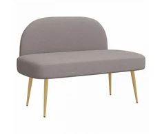 Aptrauktas suolelis su atlošu Taupe 110 x 60 x 76 cm