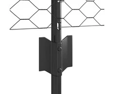Hexagonal Fence with Post 10 x 0,8 m PVC dengtas plienas Pilka