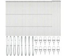 Tvorelės stulpas 52 pcs Pilka 3,2 x 3,2 x 210 cm