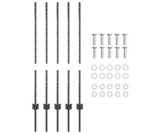 Įmontuotas tvoros stulpas 5 vnt. Pilka 140 cm