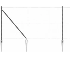 Tvorelės stulpas 52 pcs Pilka 3,2 x 3,2 x 205 cm