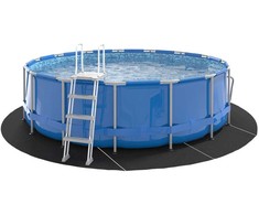 Baseino dugno plėvelė Juoda Ø 428 cm Nekintantis audinys