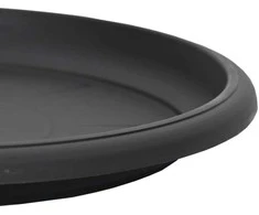 Apvalus gėlių padėklas 24 pcs Juoda Ø 17,5 x 2 cm Plastmasė