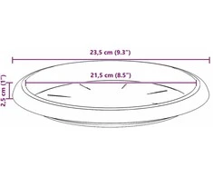 Apvalus gėlių padėklas 6 vnt. Juoda Ø 23,5 x 2,5 cm Plastmasė