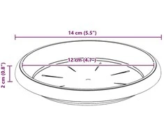 Apvalus gėlių padėklas 6 vnt. Juoda Ø 14 x 2 cm Plastmasė