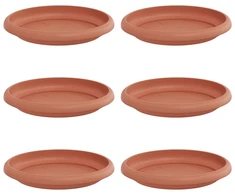 Apvalus gėlių padėklas 6 pcs Raudona plyta Ø 14 x 2 cm
