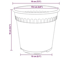 Apvalus gėlių vazonas 24 pcs Raudona plyta Ø 19 x 16 cm