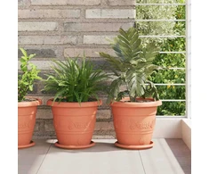 Apvalus gėlių vazonas 24 pcs Raudona plyta Ø 26 x 21.5 cm