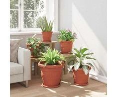 Apvalus gėlių vazonas 6 pcs Raudona plyta Ø 39 x 32 cm