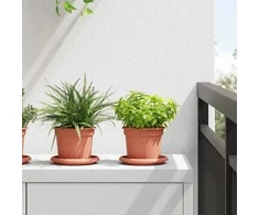 Apvalus gėlių vazonas 6 pcs Raudona plyta Ø 12,5 x 10 cm