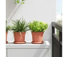 Apvalus gėlių vazonas 6 pcs Raudona plyta Ø 15 x 12 cm