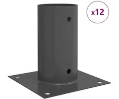 Apvalus žemės inkaras 12 vnt. Antracito 15 x 15 x 15 cm Metalas