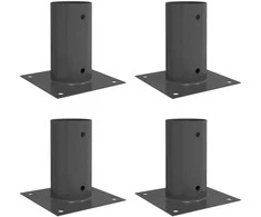 Apvalus žemės inkaras 4 pcs Antracito 15 x 15 x 15 cm Metalas