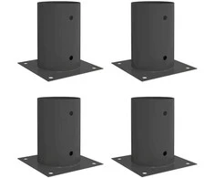 Apvalus žemės inkaras 4 pcs Antracito 15 x 15 x 15 cm Metalas