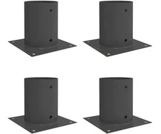 Apvalus žemės inkaras 4 pcs Antracito 18 x 18 x 15 cm Metalas