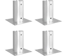 Apvalus žemės inkaras 4 pcs Sidabrinė 15 x 15 x 15 cm Metalas