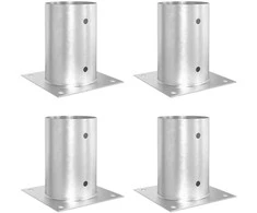 Apvalus žemės inkaras 4 pcs Sidabrinė 15 x 15 x 15 cm Metalas