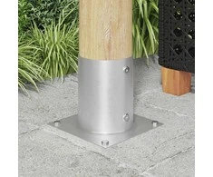 Apvalus žemės inkaras 4 pcs Sidabrinė 18 x 18 x 15 cm Metalas