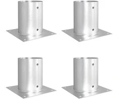 Apvalus žemės inkaras 4 pcs Sidabrinė 18 x 18 x 15 cm Metalas