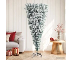Apversta dirbtinė Kalėdų eglutė 180 cm PVC ir Plienas