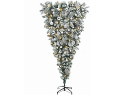 Apverstas dirbtinis Kalėdų eglutė su šakomis 150 cm 150 LED