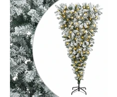 Apverstas dirbtinis Kalėdų eglutė su šakomis 150 cm 150 LED