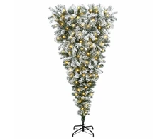 Apverstas dirbtinis Kalėdų eglutė su šakomis 150 cm 150 LED
