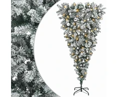 Apverstas dirbtinis Kalėdų eglutė su šakomis 150 cm 150 LED