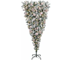 Apverstas dirbtinis Kalėdų eglutė su šakomis 180 cm 300 LED