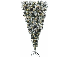 Apverstas dirbtinis Kalėdų eglutė su šakomis 180 cm 300 LED