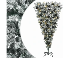 Apverstas dirbtinis Kalėdų eglutė su šakomis 150 cm 150 LED