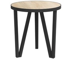 Arbatos staliukas, sonoma ąžuolo spalvos, 35cm skersmens, MDF