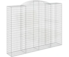 Arkiniai gabionų krepšeliai, 15 vnt., 300x50x220/240 cm, cinkuota geležis