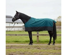 Arklių antklodė Tamsiai žalia ir juoda 105 cm Poliesteris