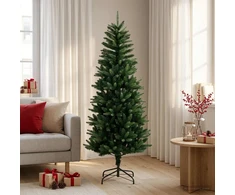Artificial Hinged Christmas Tree 150 cm PE ir PVC Žalia