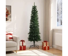 Artificial Slim Christmas Tree 210 cm PE ir PVC Žalia