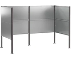 Atliekų konteinerio ekranas 167 x 85 x 113 cm Sidabrinė