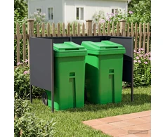 Atliekų konteinerio ekranas 167 x 85 x 113 cm Plienas Antracito