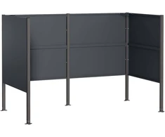 Atliekų konteinerio ekranas 167 x 85 x 113 cm Plienas Antracito