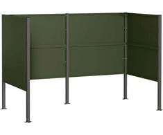 Atliekų konteinerio ekranas 167 x 85 x 113 cm Plienas