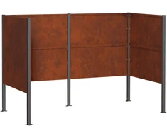Atliekų konteinerio ekranas 167 x 85 x 113 cm Rūdijanti