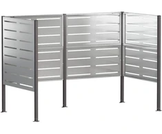 Atliekų konteinerio ekranas 167 x 85 x 113 cm Sidabrinė