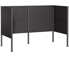 Atliekų konteinerio ekranas 167 x 85 x 113 cm Plienas Juoda