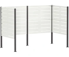 Atliekų konteinerio ekranas 167 x 85 x 113 cm Plienas Balta