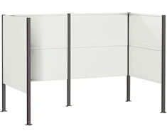 Atliekų konteinerio ekranas 167 x 85 x 113 cm Plienas Balta